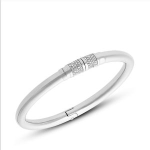 Michael Kors Silver Crystal Bracelet Bangle NWT
